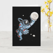 月の宇宙飛行士にビットコイン カード (黄色い花)