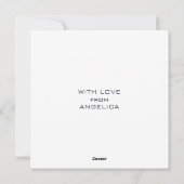 月の宇宙飛行士に愛カッコいいハッピーバースデー シーズンカード (裏面)