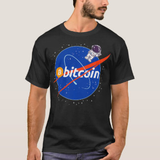 月の宇宙飛行士へのビットコイン暗号通貨 Tシャツ