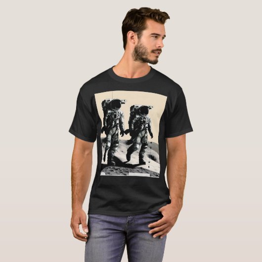 月の宇宙飛行士 Tシャツ (正面フル)