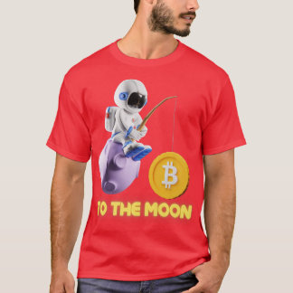 月の宇宙飛行士Cryptocurrency EchanへのBitcoin Tシャツ