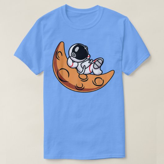 月の宇宙Uで入浴する素敵な宇宙飛行士おもしろいの太陽 Tシャツ (デザイン正面)