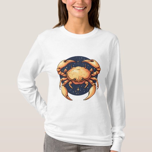 月の守護者: かに座 Tシャツ (正面)