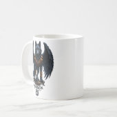 月の守護者 - 黒翼の狼 コーヒーマグカップ (正面左)