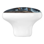 月の守護者 - 黒翼の狼 セラミックノブ (側面)