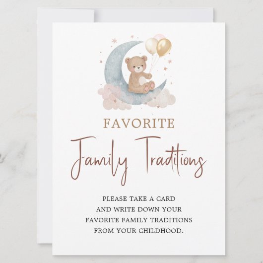 月の家のお気に入りの伝統の看板 招待状 (正面)