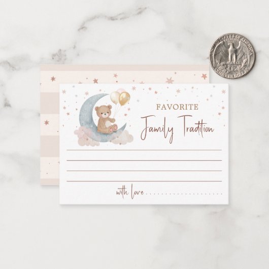 月の家族のお気に入りの伝統カードを越えて ノートカード (正面/裏面インサイチュ)