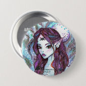 月の小妖精や小人Pin 缶バッジ (正面&裏面)