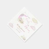 月の少女がベビーシャワーを浴びる スタンダードカクテルナプキン (角)