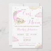 月の少女がベビーシャワーを浴びる 招待状 (正面)