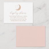 月の少女の上に赤ちゃんシャワー表示シャワー エンクロージャーカード (正面/裏面)