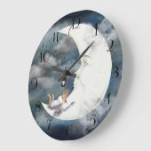 『月の少年』 ラージ壁時計 (傾斜)