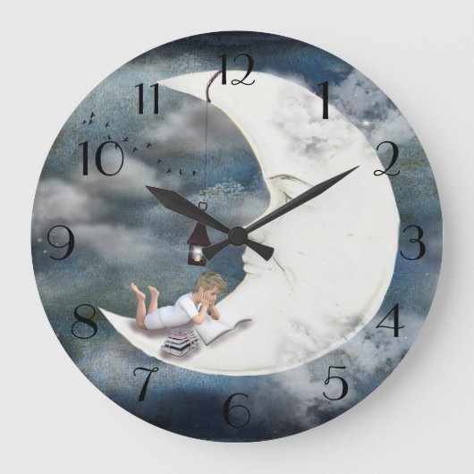 『月の少年』 ラージ壁時計 (正面)