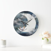 『月の少年』 ラージ壁時計 (ホーム)