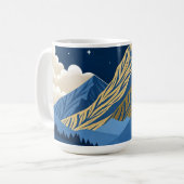 月の山の光 コーヒーマグカップ (正面左)