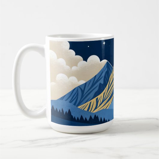 月の山の光 コーヒーマグカップ (左)