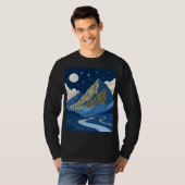 月の山の光 Tシャツ (正面フル)