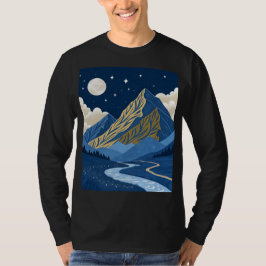 月の山の光 Tシャツ