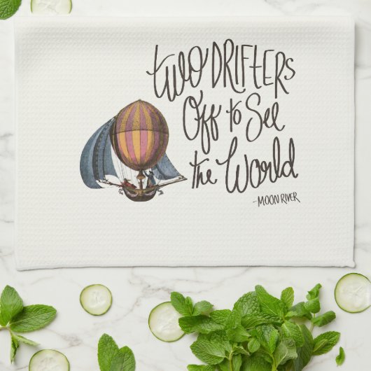 月の川 キッチンタオル (折り畳み)