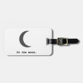 月の引用文へのモダンなシンプル ラゲッジタグ
