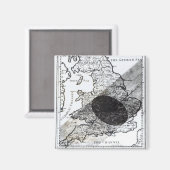 月の影の通過を示す地図 マグネット (正面/裏面)