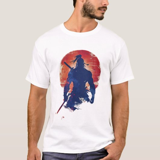 月の影：忍びの沈黙 Tシャツ (正面)