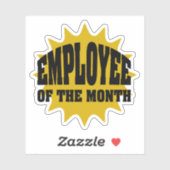 月の従業員金ゴールドスターバスト シール (シート)