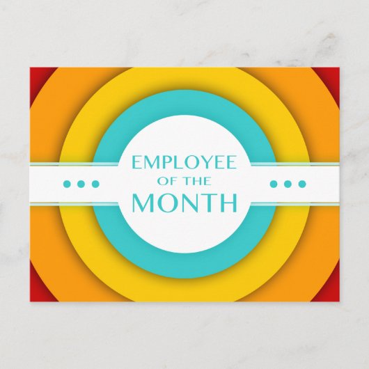 月の従業員（レトロ） ポストカード (正面)