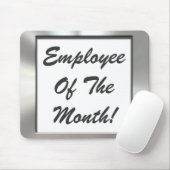 月の従業員! 銀製フレームのマウスパッド マウスパッド (マウス)