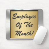 月の従業員! 銀製フレームのマウスパッド マウスパッド (マウス)