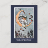 月の想像的な名刺の2人の女の子 名刺 (正面)