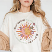 月の愛 レトロ ボヘミアン サン トライブレンドTシャツ