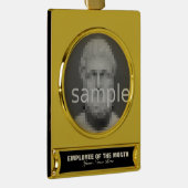 月の感謝の写真のオーナメントの従業員 ゴールドプレートバナーオーナメント (右)