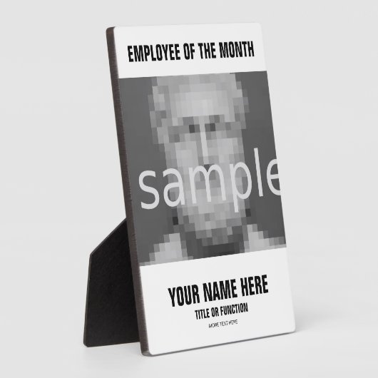 月の感謝の写真プラークの従業員 フォトプラーク (側面)