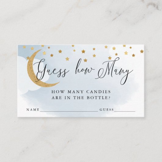 月の推測カードの上に何色の青を推測 エンクロージャーカード (正面)