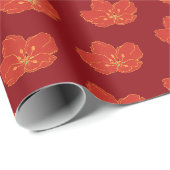 月の新しい辰年中国の高級金ゴールド ラッピングペーパー (ロールコーナー)