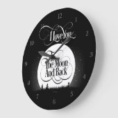 月の方へ ラージ壁時計 (傾斜)