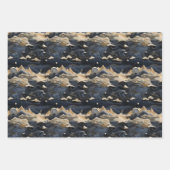 月の旅：天空3D夜空デザイン ラッピングペーパーシート (正面2)