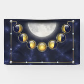 月の旗の人生の月 横断幕 (横)