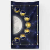 月の旗の人生の月 横断幕 (縦)