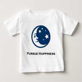 月の星が幸せを追う ベビーTシャツ