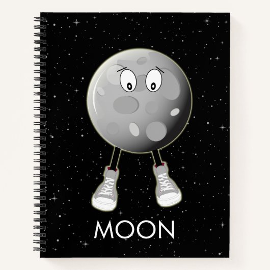 月の星たち 宇宙 ノートブック (正面)