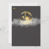 月の星のゴールド 天体 ベビーシャワー 招待状 (裏面)