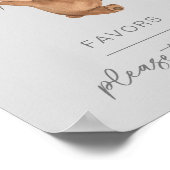 月の星のベビーベイビーシャワー好意サイン ポスター (角)