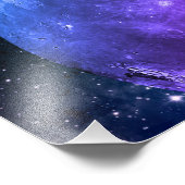 月の星の可愛い白熱［赤熱］光を放つ子猫Vs3 フォトプリント (角)