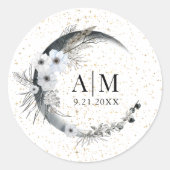 月の星の天結婚星 ラウンドシール (正面)