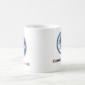 月の星の概念化 コーヒーマグカップ (中央)