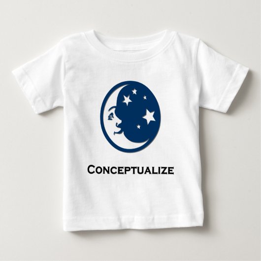 月の星の概念化 ベビーTシャツ (正面)