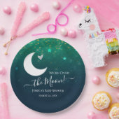 月の星の空の上の赤ちゃんシャワー ペーパープレート (パーティー)