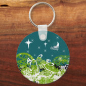 月の星は渦巻きスプラ キーホルダー (正面)